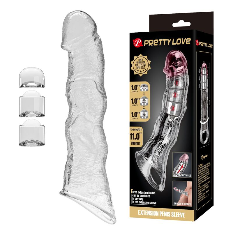 Pretty Love-Guaina Estensione regolabile 28 cm Trasparente