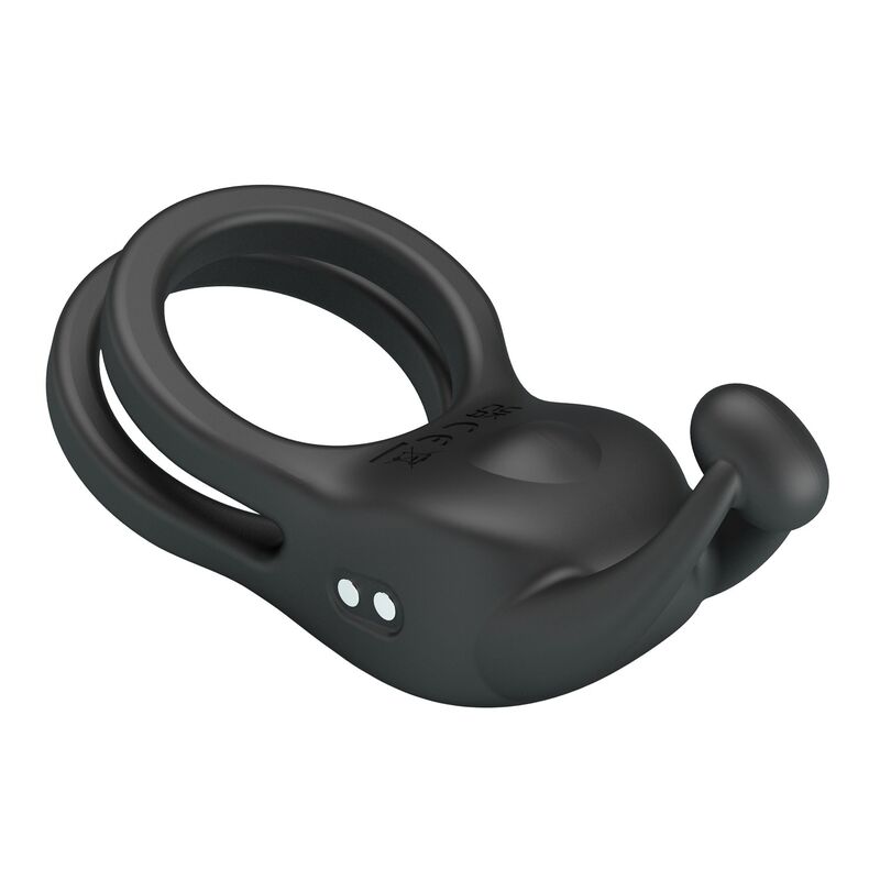 Pretty Love-Goodwin Anello Vibratore Doppio Ricaricabile Nero · Anelli & Guaine per pene (imaginea 8)