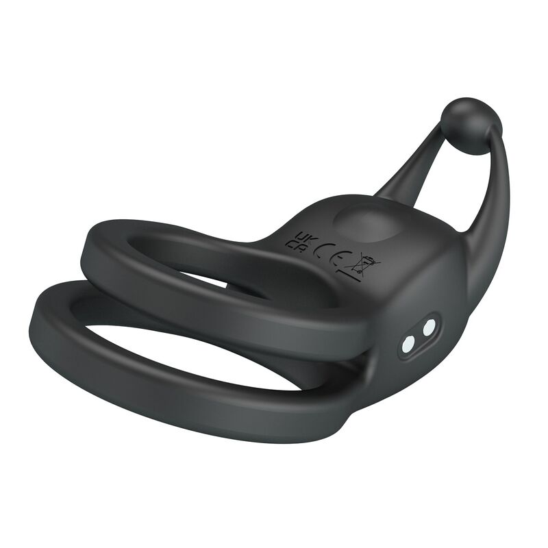 Pretty Love-Goodwin Anello Vibratore Doppio Ricaricabile Nero · Anelli & Guaine per pene (imaginea 2)