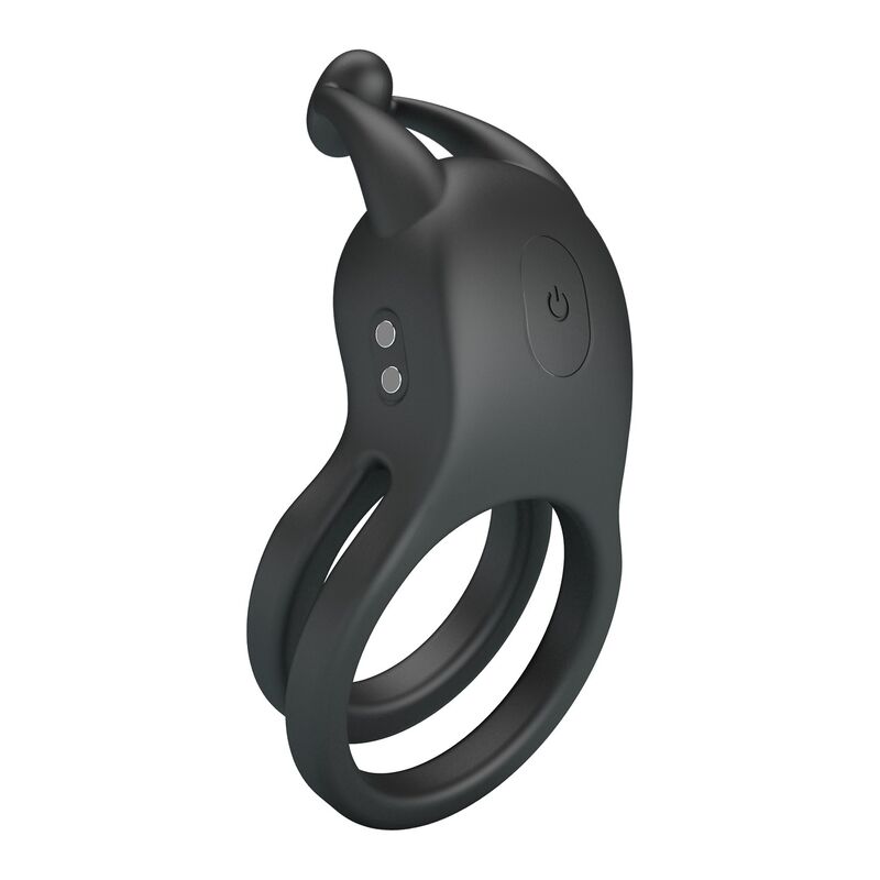 Pretty Love-Goodwin Anello Vibratore Doppio Ricaricabile Nero · Anelli & Guaine per pene (imaginea 6)