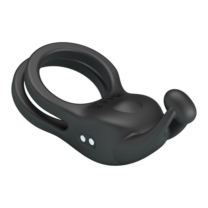 Pretty Love-Goodwin Anello Vibratore Doppio Ricaricabile Nero · Anelli & Guaine per pene (imaginea 7)