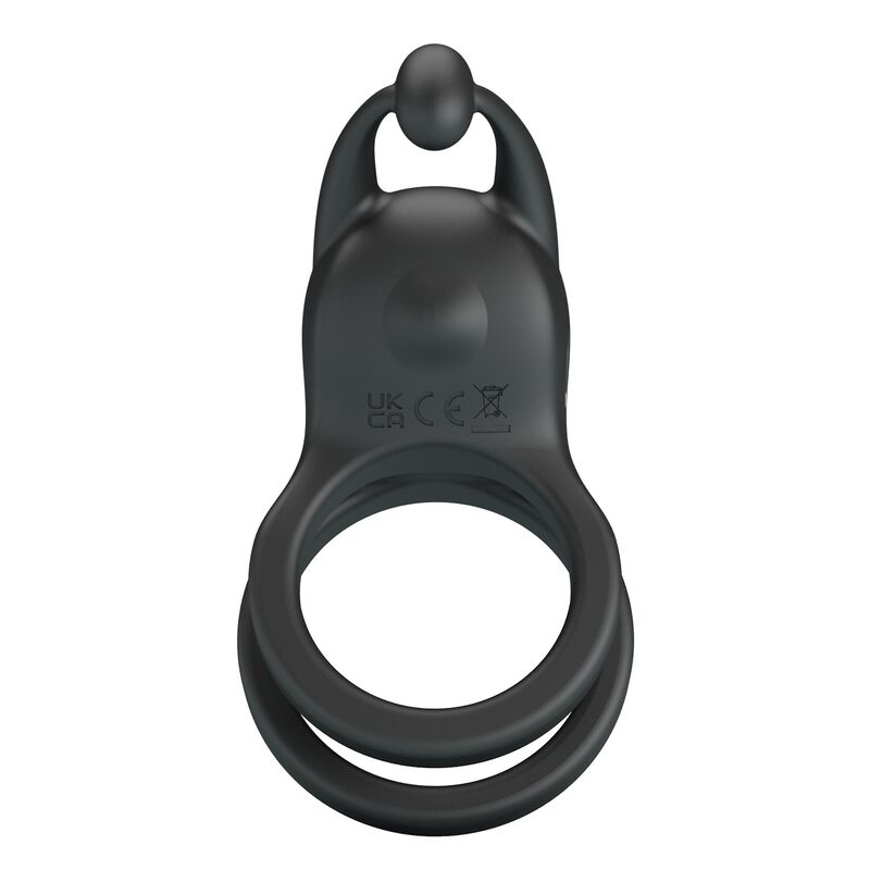 Pretty Love-Goodwin Anello Vibratore Doppio Ricaricabile Nero · Anelli & Guaine per pene (imaginea 5)