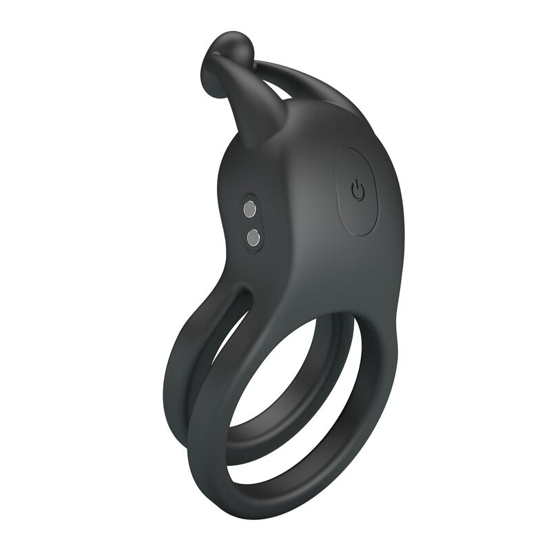 Pretty Love-Goodwin Anello Vibratore Doppio Ricaricabile Nero · Anelli & Guaine per pene