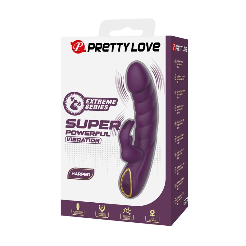 Pretty Love-Harper Vibratore Rabbit 10 Funzioni Viola · Vibratori (immagine 7)