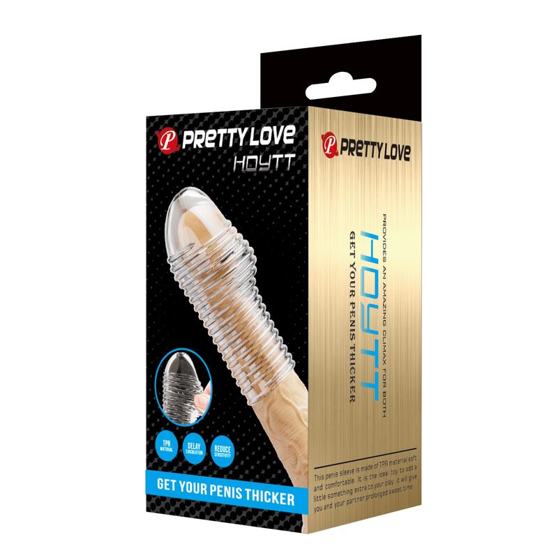 Pretty Love-Hottt Guaina Textured per Pene Trasparente · Anelli & Guaine per pene (imaginea 7)