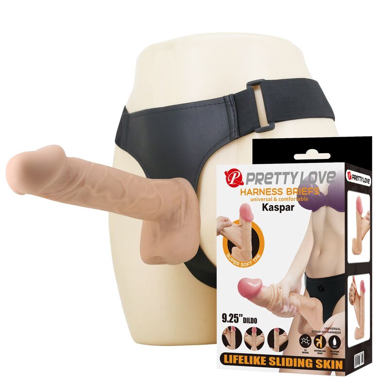 Pretty Love-Kaspar Strap-on con Dildo Flessibile 21 cm Natural · Dildo & Stimolatori