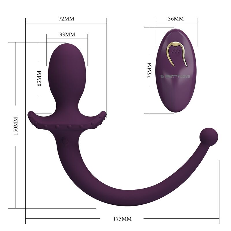 Pretty Love-Lioea Plug anale Vibratore con Coda e Telecomando · Giocattoli anali (immagine 6)
