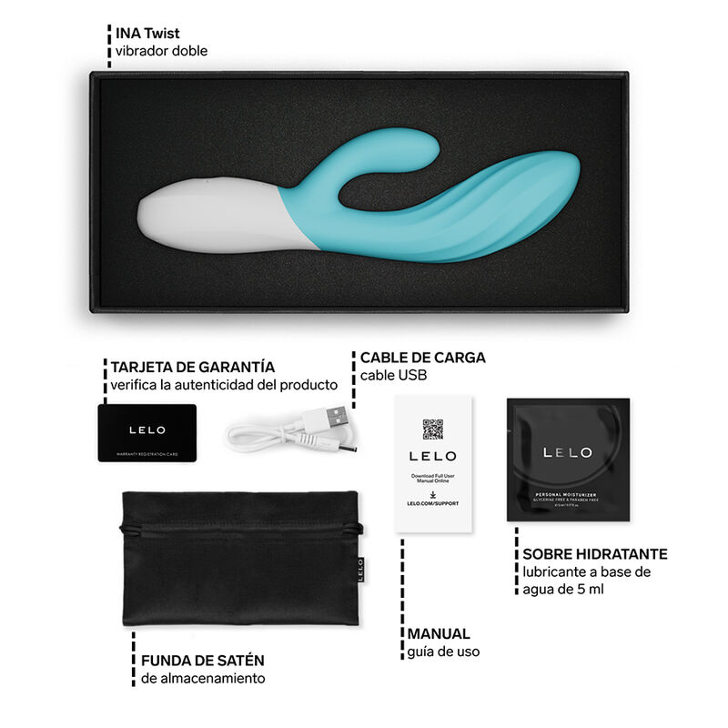 Lelo-Ina Twist Vibratore Rabbit Punto G e Clitoride · Vibratori (immagine 3)