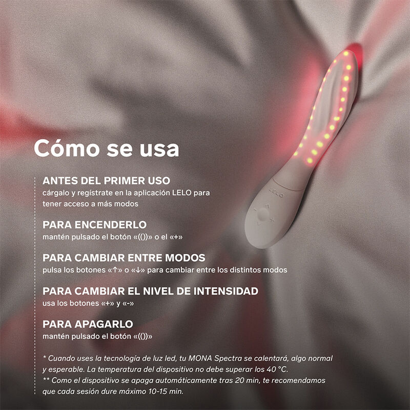 Lelo-Mona Spectra Massaggiatore Intimo con Luce Rossa · Giocattoli per coppie (immagine 3)