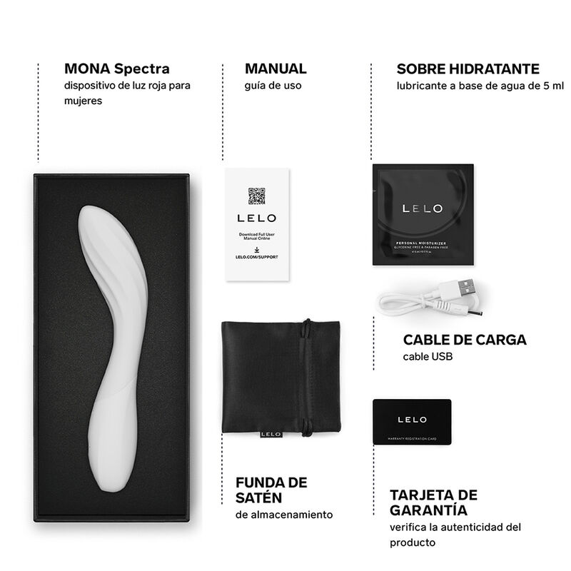 Lelo-Mona Spectra Massaggiatore Intimo con Luce Rossa · Giocattoli per coppie (immagine 6)