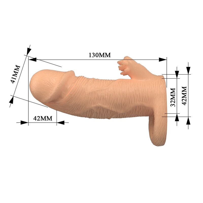 Pretty Love-Roderic Guaina Extender Pene 13 cm Naturale · Anelli & Guaine per pene (imaginea 5)