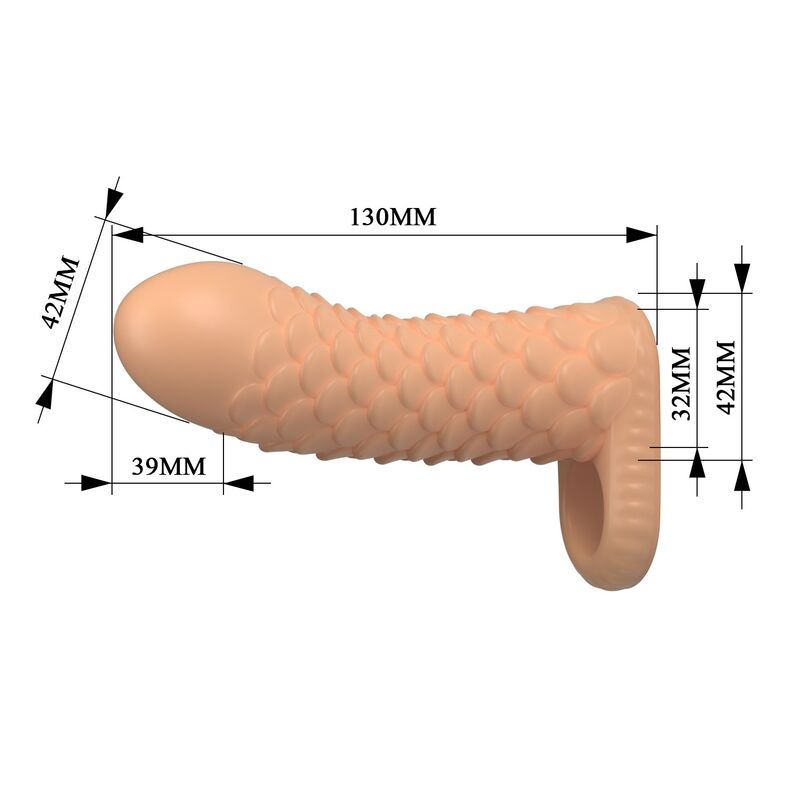 Pretty Love-Nesmith Guaina Extender Pene 13 cm Naturale 5 Pretty Love-Nesmith Guaina Extender Pene 13 cm Naturale · Anelli & Guaine per pene (imaginea 5)