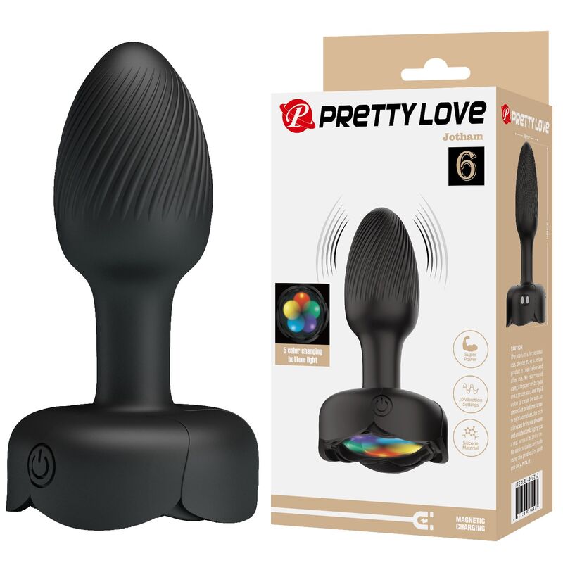 Pretty Love-Plug anale Vibratore ricaricabile 10 modalità Nero