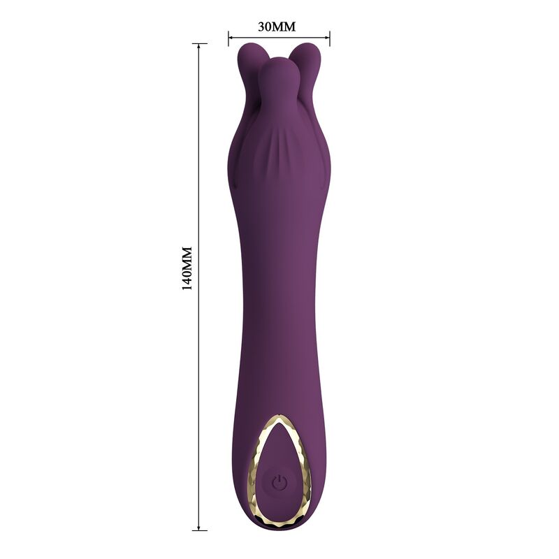 Pretty Love-Lunao Vibratore a doppia testa flessibile Viola · Vibratori (imaginea 4)