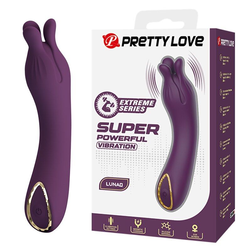 Pretty Love-Lunao Vibratore a doppia testa flessibile Viola
