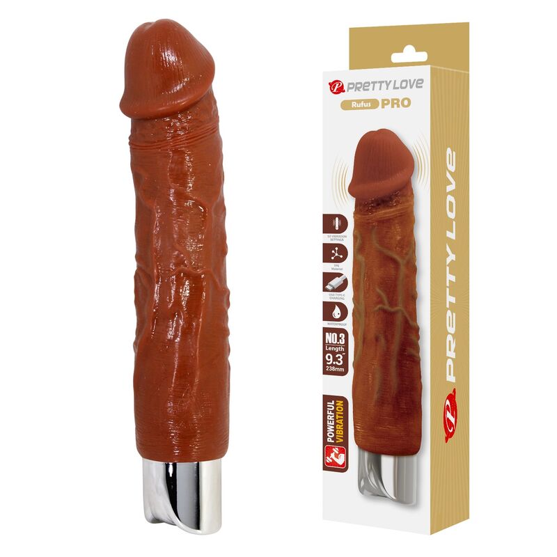 Pretty Love-Pro Vibrator Realist 23,5 cm Marrone