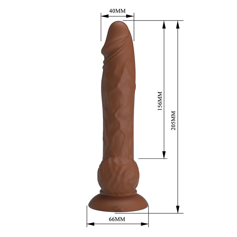 Pretty Love-Eren Dildo Vibratore con Spinta 20,5 cm Marrone · Vibratori (imaginea 5)