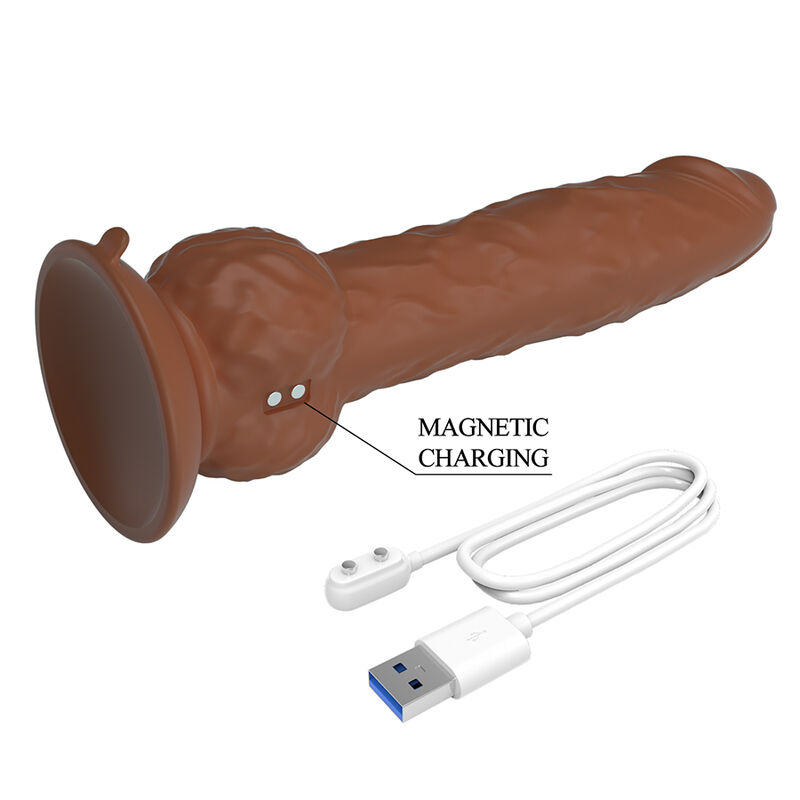 Pretty Love-Eren Dildo Vibratore con Spinta 20,5 cm Marrone · Vibratori (imaginea 7)