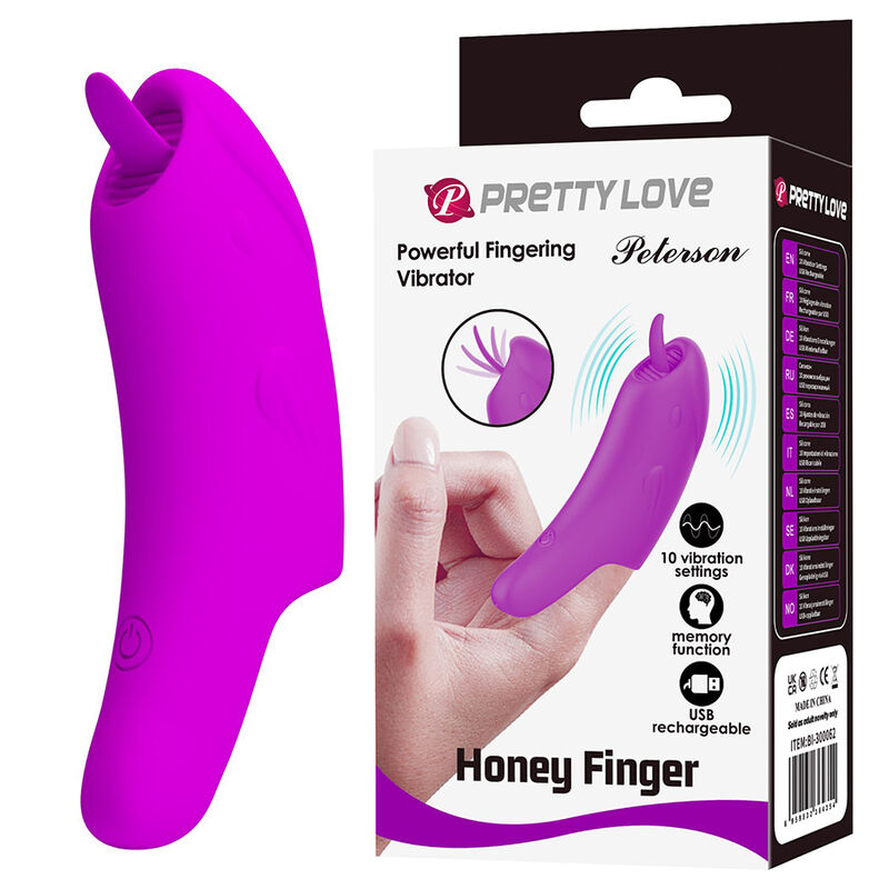 Pretty Love-Peterson vibratore per dito ricaricabile Viola · Vibratori