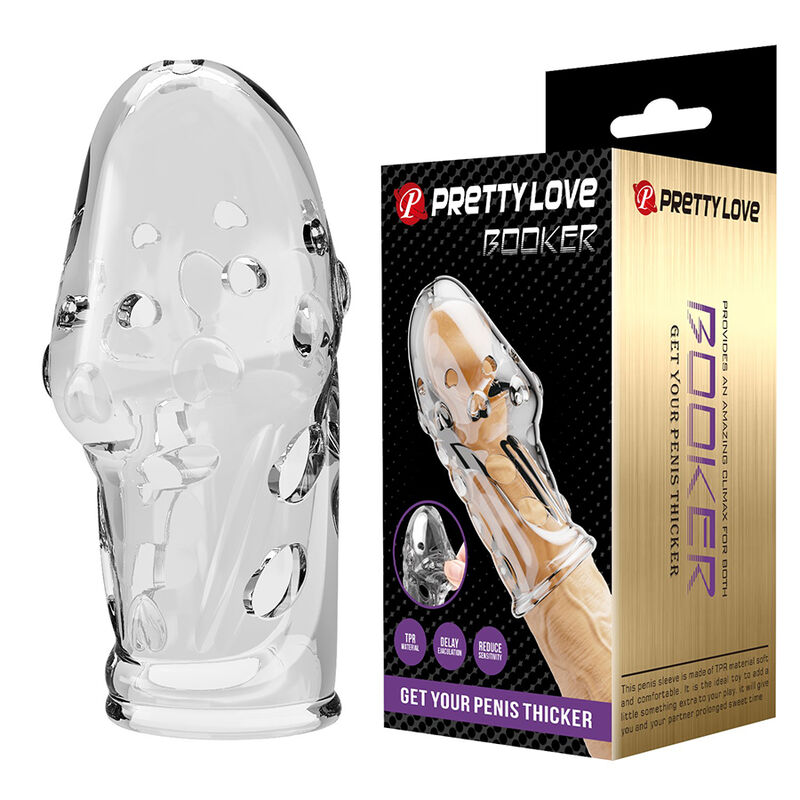 Pretty Love-Rocker Guaina Strutturato per Pene Trasparente