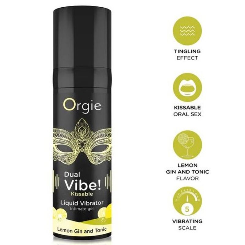Orgie-Dual Vibe Vibratore Liquido Gin Tonic con Limone 15 ml