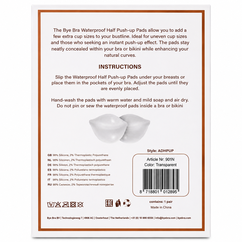 Bye Bra -Pull Ups-Semi Pads Push-up Trasparente 4 Bye Bra -Pull Ups-Semi Pads Push-up Trasparente · Lingerie sexy donna (imaginea 4)