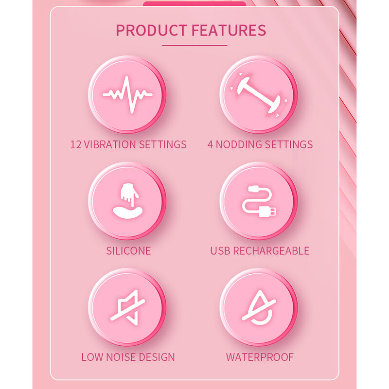 Pretty Love-Duden Vibratore in Silicone con Movimento Oscillante Rosa 8 Pretty Love-Duden Vibratore in Silicone con Movimento Oscillante Rosa · Vibratori (immagine 8)