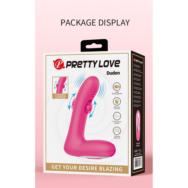 Pretty Love-Duden Vibratore in Silicone con Movimento Oscillante Rosa 9 Pretty Love-Duden Vibratore in Silicone con Movimento Oscillante Rosa · Vibratori (immagine 9)