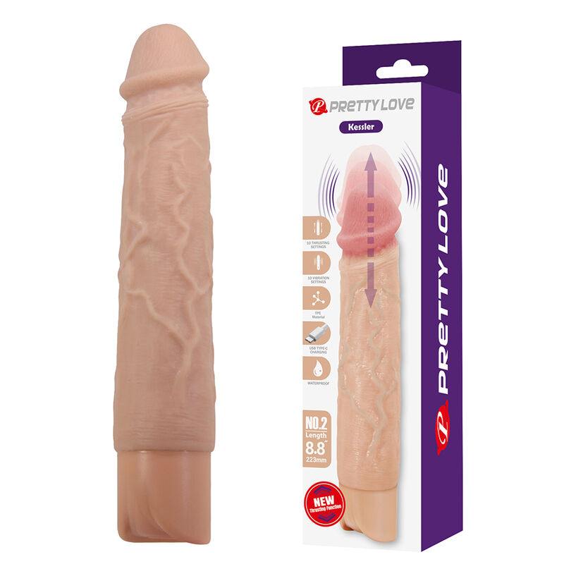 Pretty Love-Kessler Dildo Realist Vibrator 22 cm Naturale