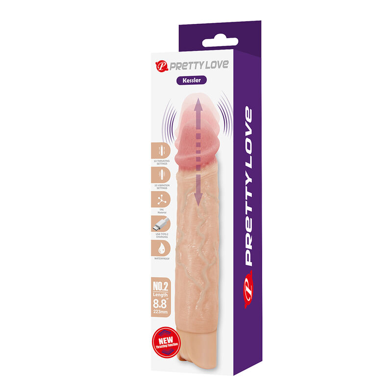 Pretty Love-Kessler Dildo Realist Vibrator 22 cm Naturale · Dildo & Stimolatori (imaginea 6)