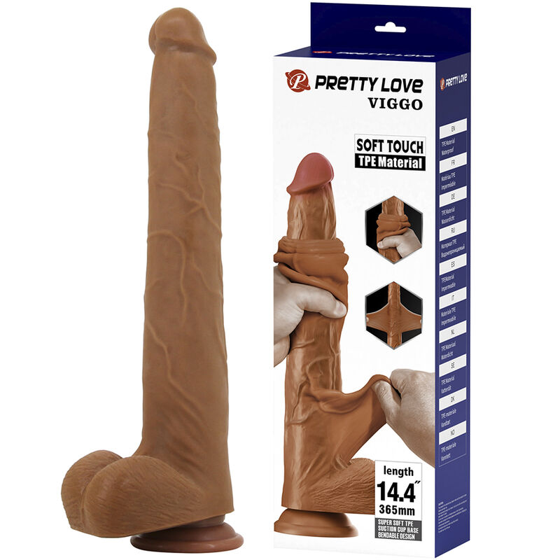 Pretty Love-Viggo Dildo Realist Flessibile 36,5 cm Marrone 1 Pretty Love-Viggo Dildo Realist Flessibile 36,5 cm Marrone · Dildo & Stimolatori