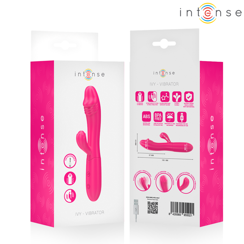 Intense Ivy Vibratore Flessibile 10 modalità Vibrazioni con Lingua
