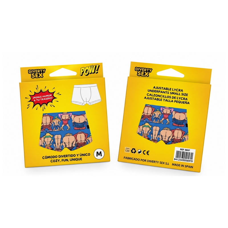 Diablo Picante-Boxer con Stampa Natiche Taglia M