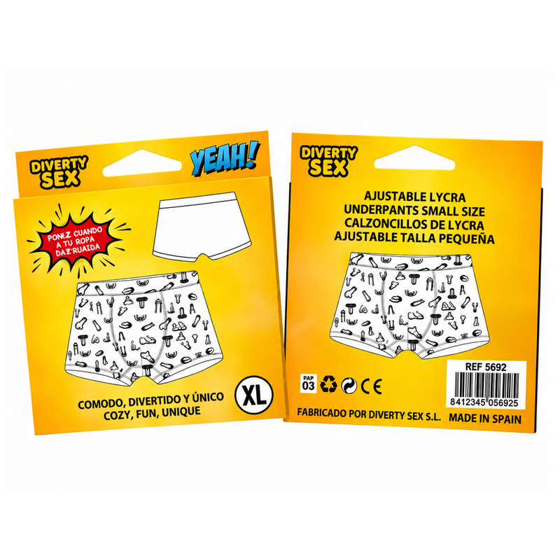 Diablo Picante-Boxer con Stampa Pene Taglia L