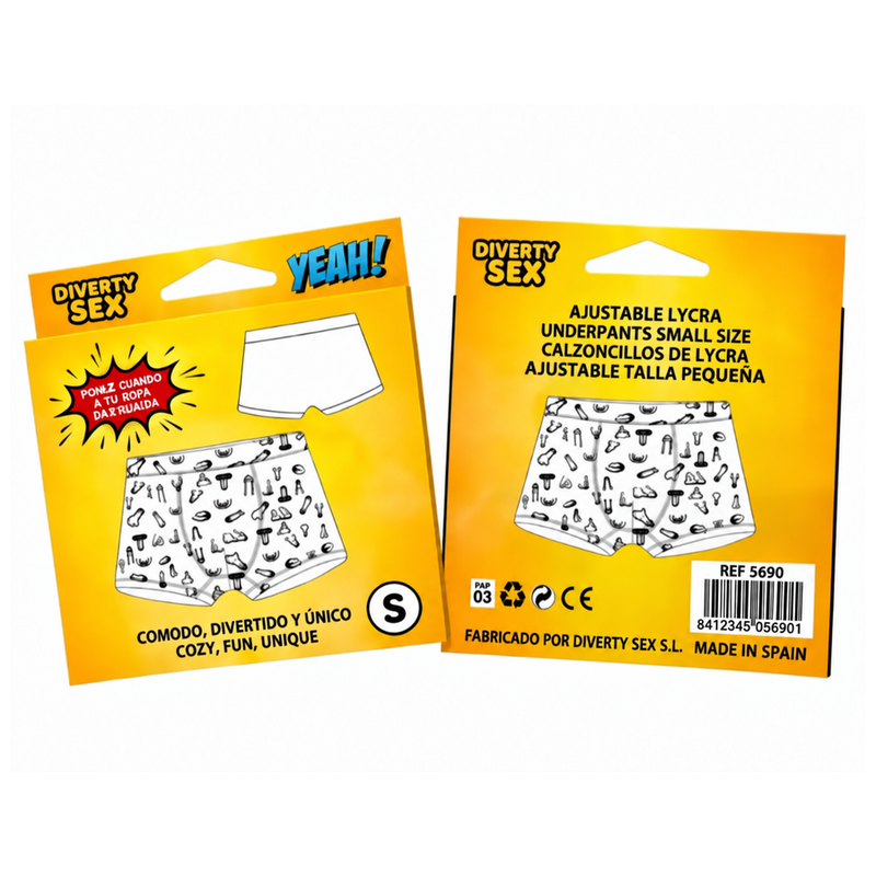 Diablo Picante-Boxer con Stampa Pene Taglia S