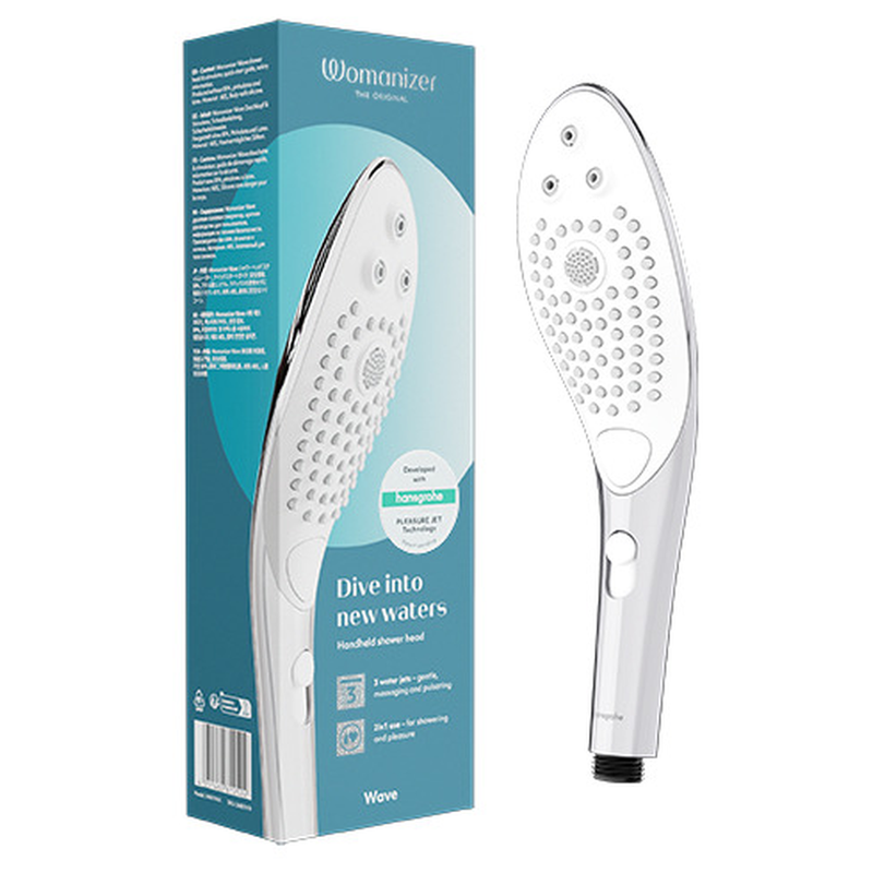 Womanizer-Wave Cap de Duș Stimulare Clitorală Chrome-ABS · Vibratoare