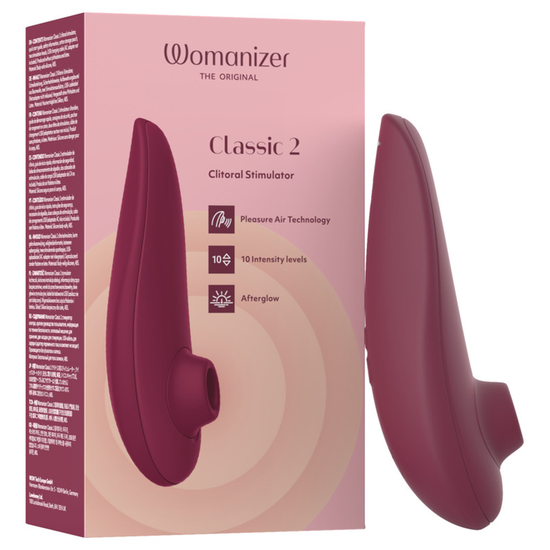 Womanizer-Classic 2 Stimolatore Clitorideo Bordeaux-Silicone, 10