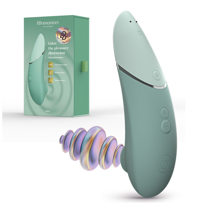Womanizer-Next Stimulant Clitoridian Sage-Silicon, USB, Waterproof · Vibratoare (imaginea 2)