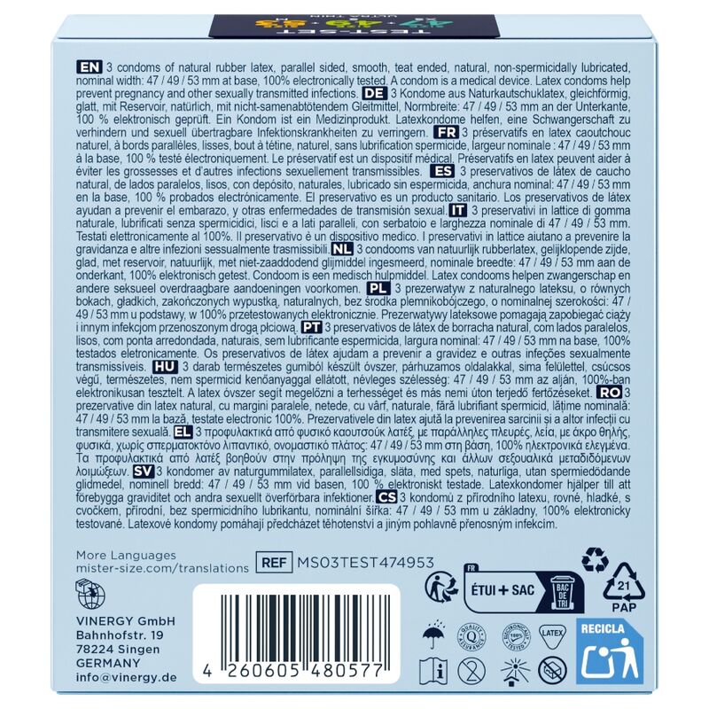 Mister Size-Confezione di prova del preservativo 47-49-53mm 3 pezzi · Preservativi (imaginea 4)