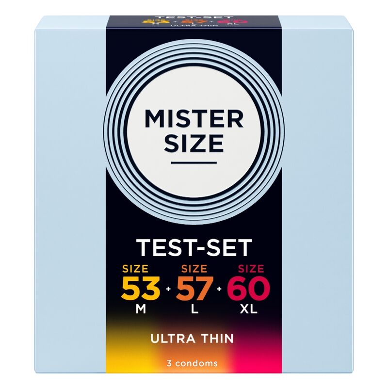 Mister Size-Preservativo di prova 53-57-60mm 3 Pezzi
