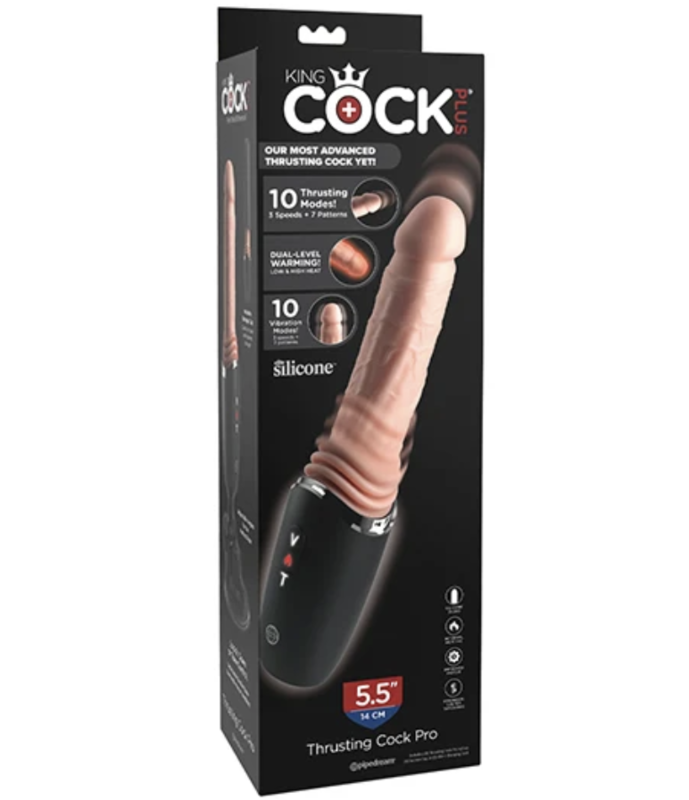 Pipedreams-King Cock Plus Dildo Thrusting Riscaldato 12,7 cm · Vibratori